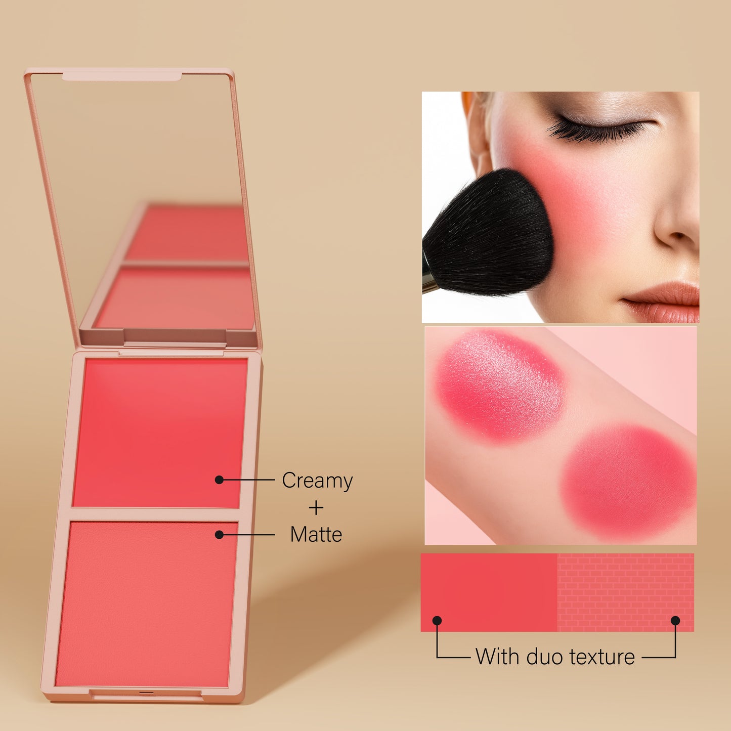 MUPARA CREAMY AND POWDER 2 IN 1 BLUSH