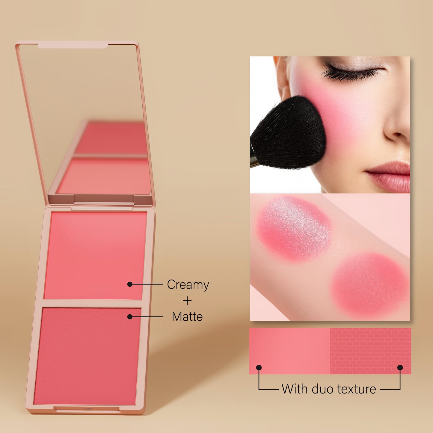 MUPARA CREAMY AND POWDER 2 IN 1 BLUSH