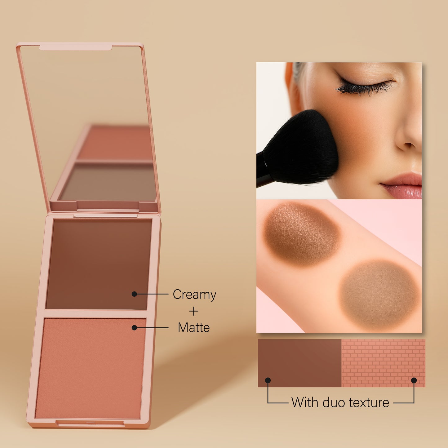 MUPARA CREAMY AND POWDER 2 IN 1 BLUSH