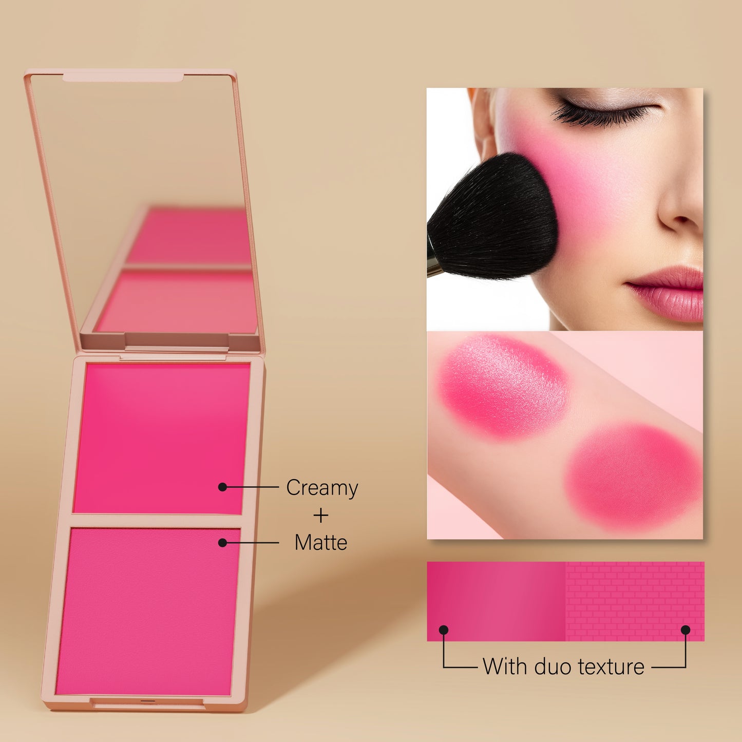 MUPARA CREAMY AND POWDER 2 IN 1 BLUSH